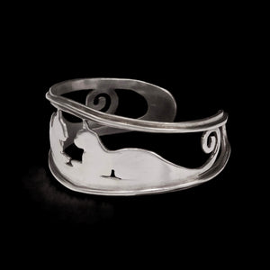 Sterling Silver Cat Cuff