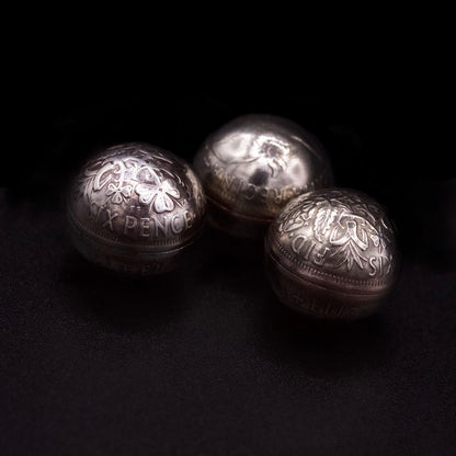 3 Lucky Sixpence Coin Balls