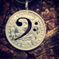 Bass Clef coin pendant - Coin Pendant