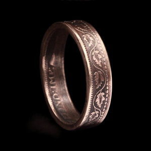 Old Canadian Cent Coin Ring