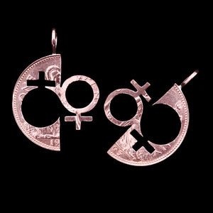 Love is Love, Female Friendship Cut Coin Pendant