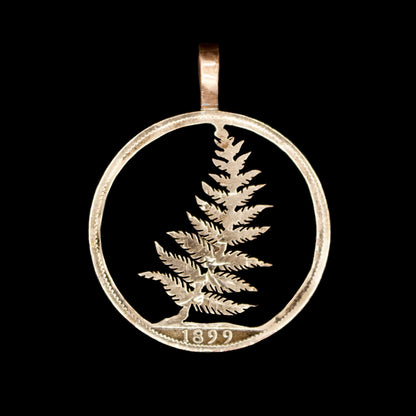 Fern Cut Coin Pendant