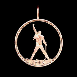 Freddie Mercury Cut Coin Pendant