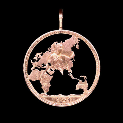 Globe - East Cut Coin Pendant