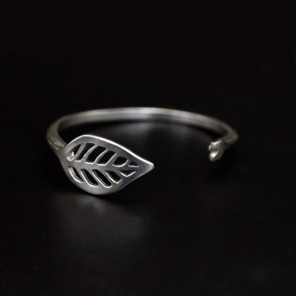 Sterling Silver Leaf Cuff