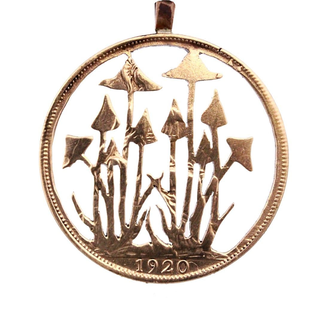 Mushrooms - Coin Pendant