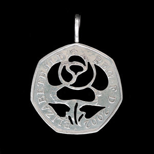 Rose Cut Coin Pendant