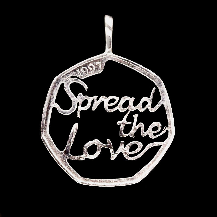 Spread the Love Cut Coin Pendant