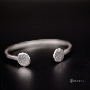 Sterling Silver Circle Cuff - Fork Bracelets