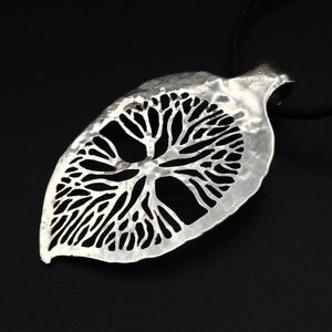 Symmetrical Leaf of Life - Spoon Pendant