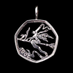 Wicked Witch Cut Coin Pendant